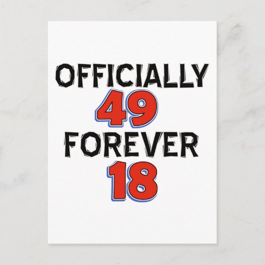 49歳の誕生日デザイン ポストカード (正面)