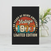 49歳の誕生日プレゼント 1973年ヴィンテージ限定版 49t 招待状 (スタンド正面)