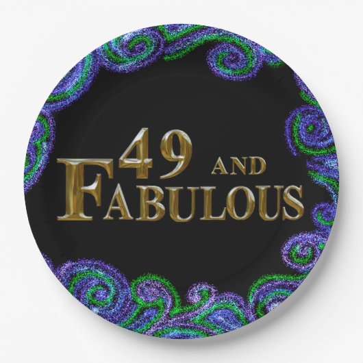 49歳の誕生日 ペーパープレート (正面)