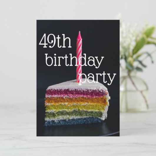 49歳の誕生日 招待状 (スタンド正面)