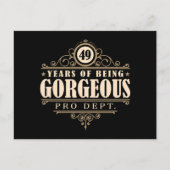 49歳の誕生日 (49年間ゴージャスに生きてきた) ポストカード (正面)