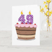 49歳オンお誕生日ケーキ カード (黄色い花)