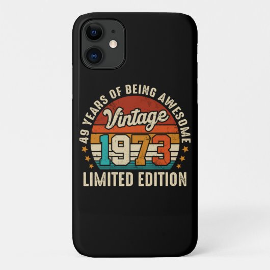 49歳ギフトヴィンテージ1973限定版49t Case-Mate iPhoneケース (裏面)