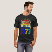 49歳ヴィンテージ1973年7月49誕生日 Tシャツ (正面フル)