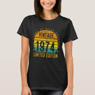 49歳ヴィンテージ1974年限定版49th Bir Tシャツ