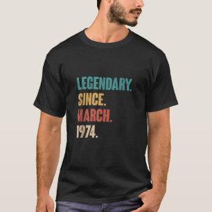 49歳ヴィンテージ1974誕生日3月49日Deco Tシャツ