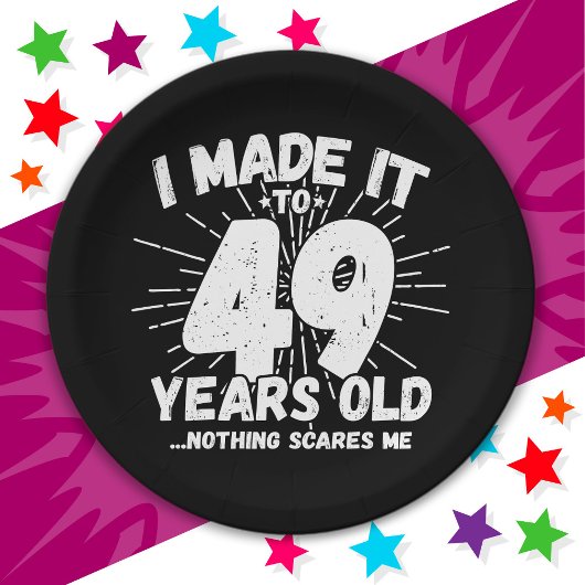 49歳皮肉ミームおもしろい49誕生日 ペーパープレート