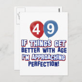 49歳誕生日デザイン ポストカード (正面/裏面)