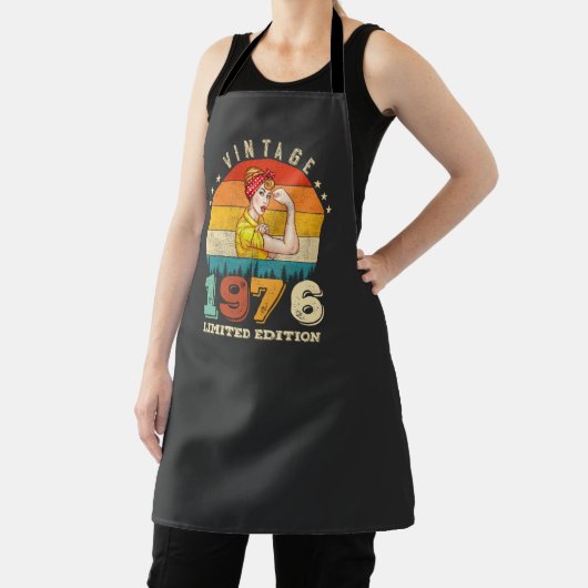 49歳1976年ヴィンテージ女性49番目の誕生日ギフト エプロン (インサイチュ)