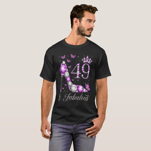 49歳&素晴らしい49誕生日ハイヒールブ Tシャツ (正面フル)