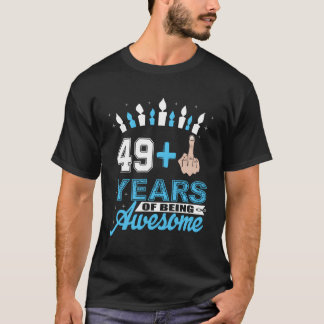 49歳 誕生日 中指 アパレル 50歳 特別ギフト Tシャツ