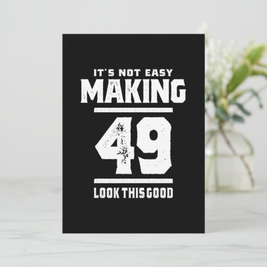 49歳 – 49誕生日ギフトおもしろい サンキューカード (スタンド正面)