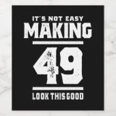 49歳 – 49誕生日ギフトおもしろい ワインラベル (シングルラベル)