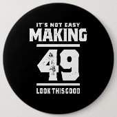49歳 – 49誕生日ギフトおもしろい 缶バッジ (正面)
