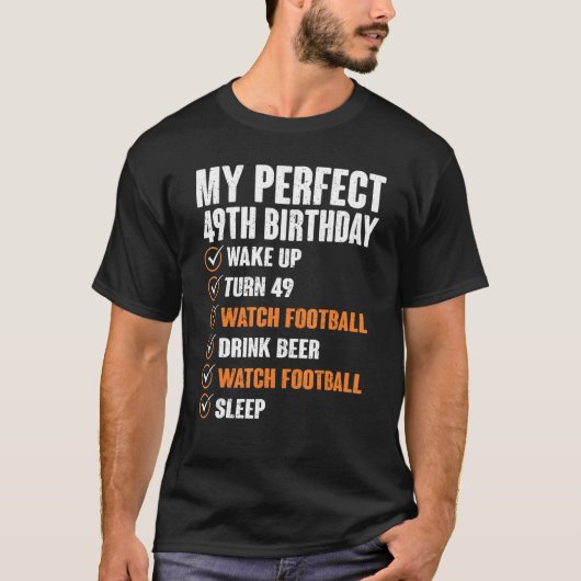 49歳My Perfect 49誕生日サッカー49t Tシャツ (正面)