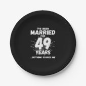 49結婚した年49おもしろい周年 ペーパープレート (正面)
