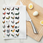 49羽のオンドリ キッチンタオル (四つ折り)