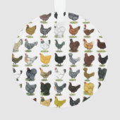 49羽の鶏の雌鶏 オーナメント (裏面)