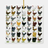 49羽の鶏の雌鶏 セラミックオーナメント (裏面)