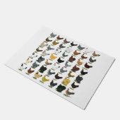 49羽の鶏の雌鶏 ドアマット (アングル)