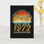 49誕生日以来1972年素晴らし49歳 カード (黄色い花)