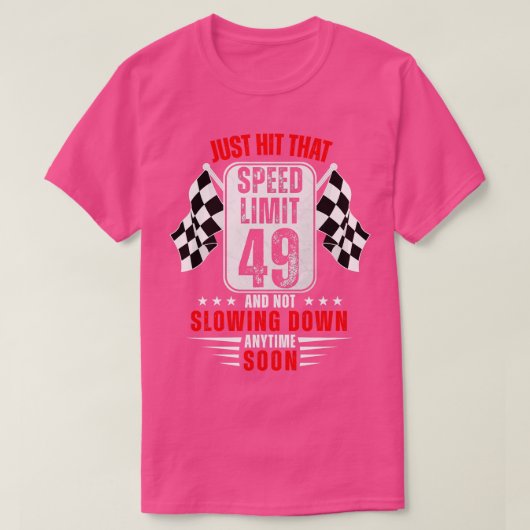 49誕生日制限速度標識49歳おもしろい Tシャツ (デザイン正面)