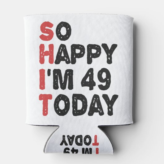 49誕生日嬉しい今日のギフト49 おもしろい 缶クーラー (裏面)