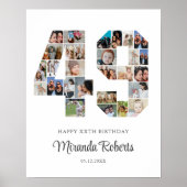 49誕生日番号49カスタムフォトコラージュ ポスター (正面)