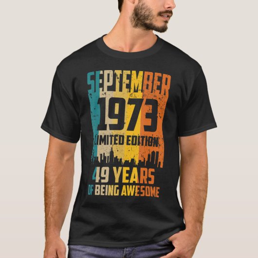 49誕生日197素晴らし年9月以来49年 Tシャツ (正面)
