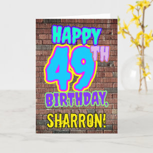 49誕生日-おもしろい、アーバングラフィティインスパイアルック カード