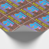 49誕生日:おもしろい、アーバングラフィティインスパイアルック ラッピングペーパー (角)