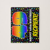 49誕生日:おもしろい、カラフル星野パターン ジグソーパズル (縦)