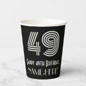 49誕生日—インスパイアアールデコ検索「49」 +名前 紙コップ (裏面)