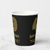 49誕生日:インスパイアアールデコ「49」と名前 紙コップ (左)