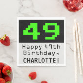 49誕生日 – ネディ/オタク系のスタイル「49」と名前 スタンダードランチョンナプキン (インサイチュ)
