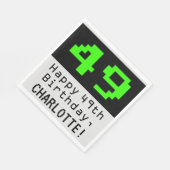 49誕生日 – ネディ/オタク系のスタイル「49」と名前 スタンダードランチョンナプキン (角)