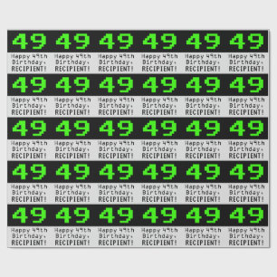 49誕生日 – ネディ/オタク系のスタイル「49」と名前 ラッピングペーパー