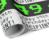 49誕生日 – ネディ/オタク系のスタイル「49」と名前 ラッピングペーパー (ロールコーナー)