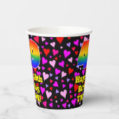 49誕生日：愛するハートパターン， Rainbow 49 紙コップ (左)