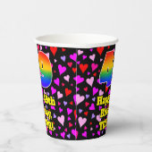 49誕生日：愛するハートパターン， Rainbow 49 紙コップ (右)