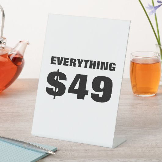 $49販売標識, $49価格標識,小売店標識 台座サイン (インサイチュ)