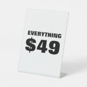$49販売標識, $49価格標識,小売店標識 台座サイン (正面)