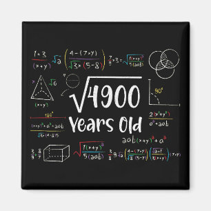 4900 70th誕生日70歳のギフトの平方根 マグネット