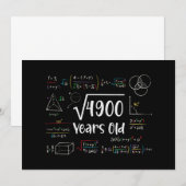 4900 70th誕生日70歳のギフトの平方根 招待状 (正面/裏面)