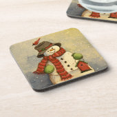 4905雪だるま&バードハウスクリスマス コースター (左側)