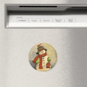 4905雪だるま&バードハウスクリスマス マグネット (インサイチュ (食洗機))