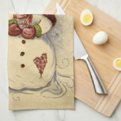 4924雪だるま キッチンタオル (四つ折り)