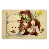 4924雪だるま マグネット (横)