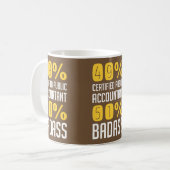 49%の米国公認会計士57% Badass コーヒーマグカップ (正面左)