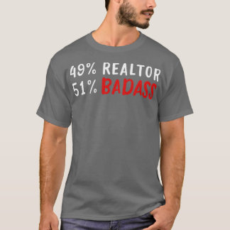 49 51バダおもしろいス実在不動産代理引用文 Tシャツ